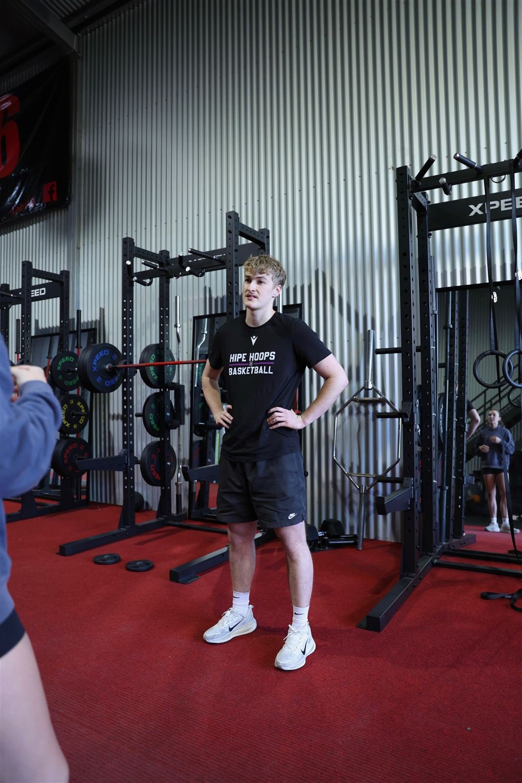 Coach Jack Roberts in the gym at The Lab Performance Centre
